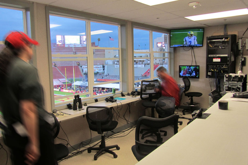 LA Memorial Colosseum Press Box Interior