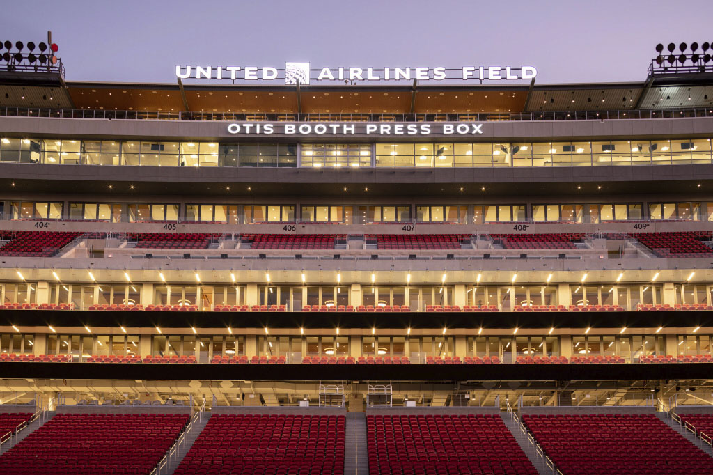 LA Memorial Colosseum Press Box Stadium View